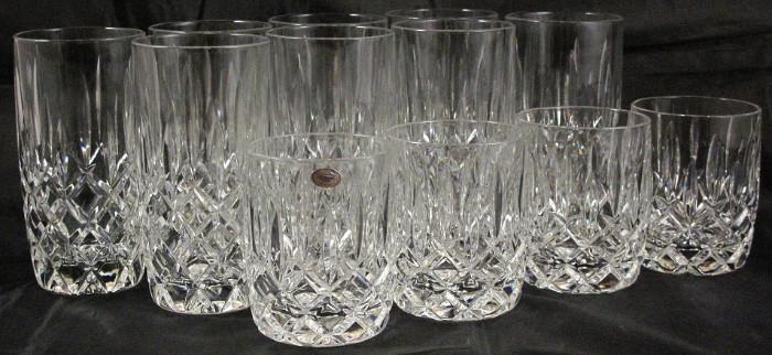 Gorham "Lady Anne" Crystal Highballs (8 each) and Old Fashions (4 each)