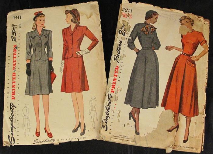 Vintage 1940's Simplicity Patterns: 4411 - 2611