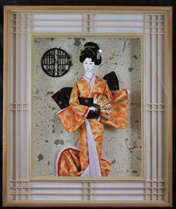 Geisha Doll n Shadow Box Frame (18" x 22")