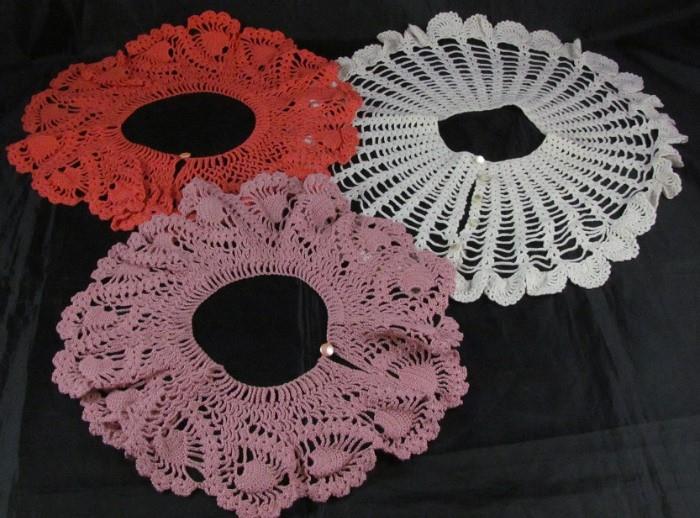 Antique Hand Crochet Collars