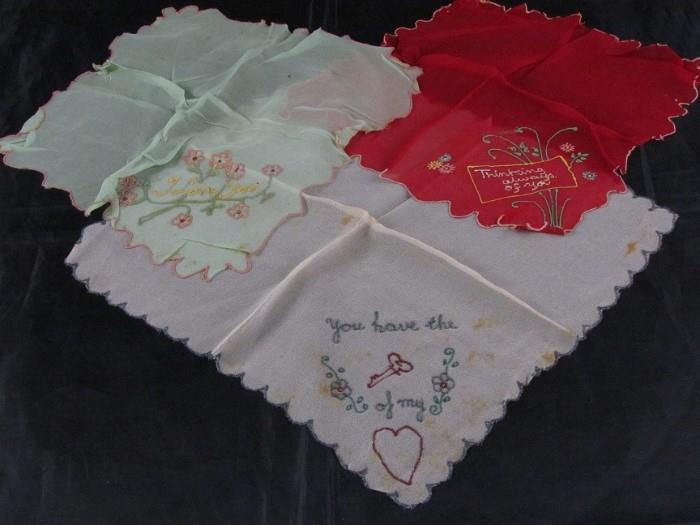 Vintage Hand Embroidery Hankies