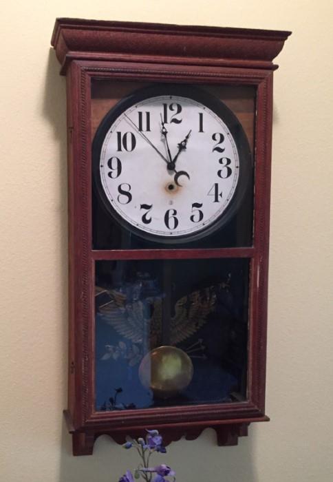 School House Clock with Eagle
