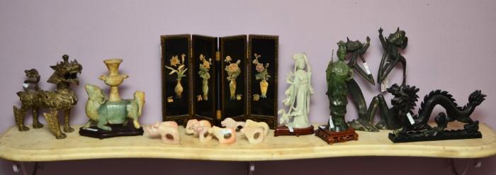 Oriental Table Panels, Foo Dogs, Lions, & Many More Oriental Decorator Pieces