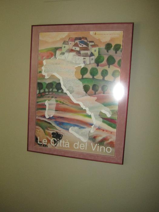 wine print of italy