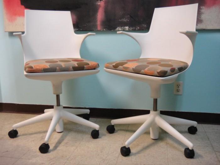 Italian Kartell spoon office chairs