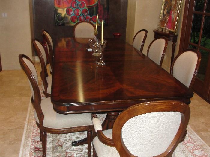 Dining Table and Custom Made Chairs. Seats 10.