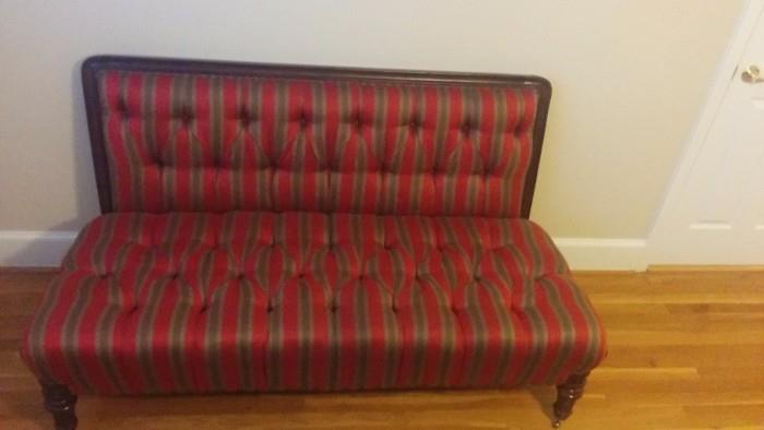 Antique settee, in recovery