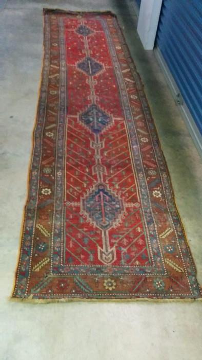 Antique Persian runner - just enough wear and repair to make it extra cool!