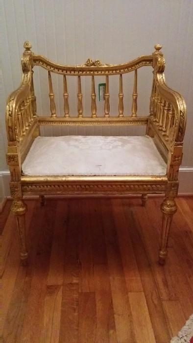 Gilded chair, so you can be the queen you want to be.