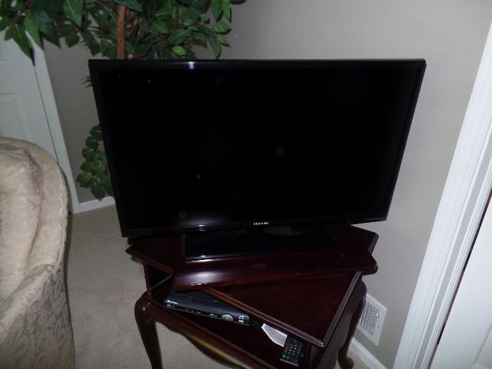 Flat screen TV not for sale-swivel table for sale