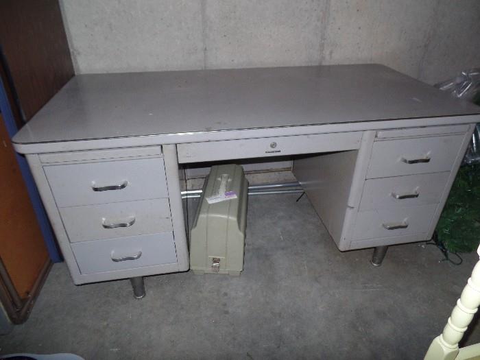 Vintage metal office desk