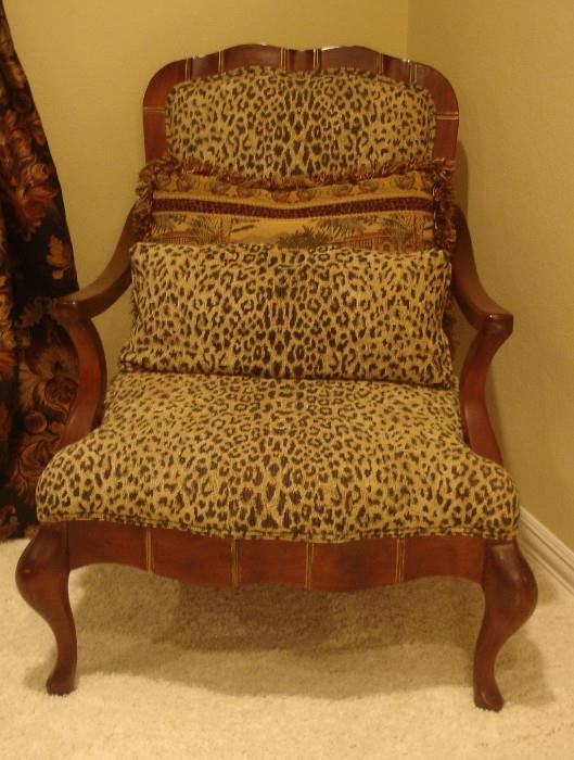 Leopard print chair by Sam Moore
