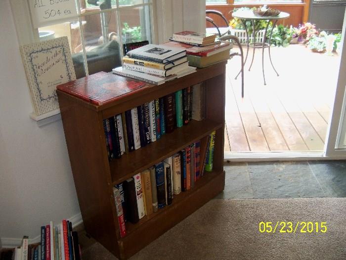 books and small bookcase