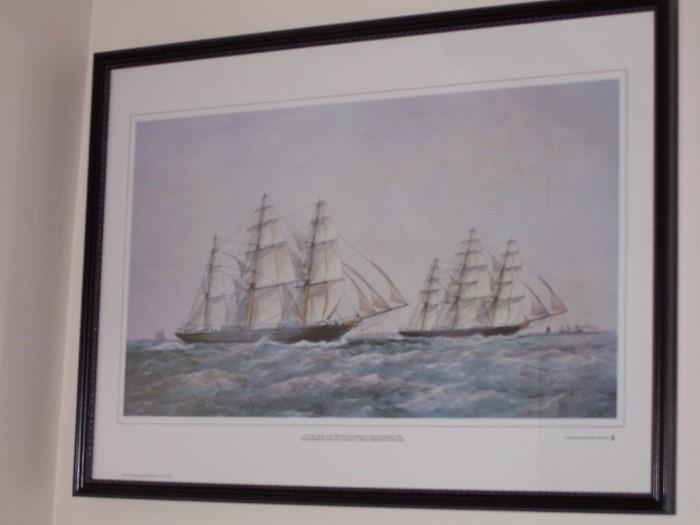 Engraved Ship Art