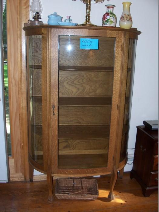 Vintage Larkin Furniture Co. Rounded Corners Curio Cabinet