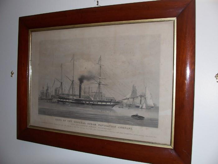 Engraved Ship Art