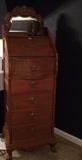 Tall Victorian Sampler 5 drawer dresser. Top opens and has a spacious place for jewelry and such.