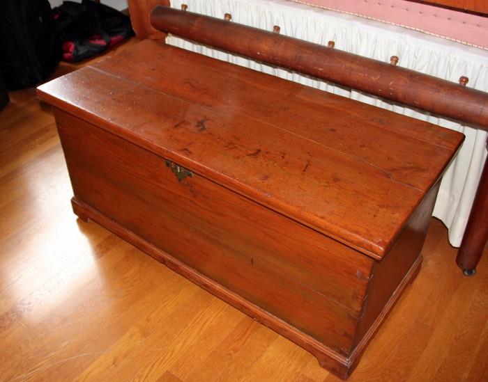 Nice Period Blanket Chest with Handcut Dovetails