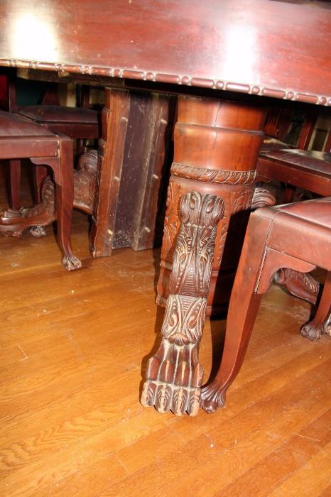 Dining Table Leg Close Up