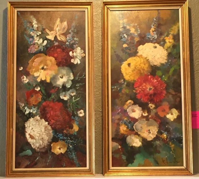 Original vintage oil paintings