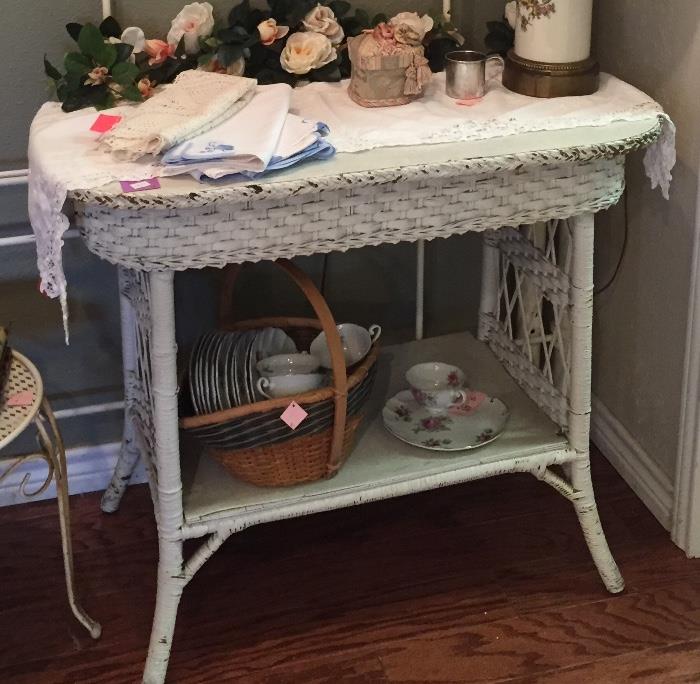 White Victorian side table