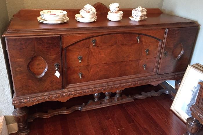Antique 1920's sideboard or buffet. 