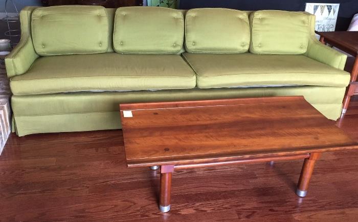 Mid-century modern sofa and Willett coffee table