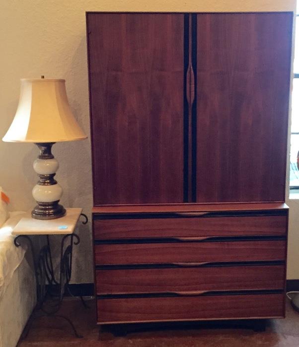 Glenn walnut mid-century armoire