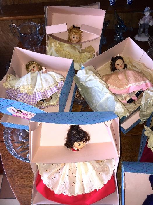 Vintage Madame Alexander "Little Women" dolls in         original boxes