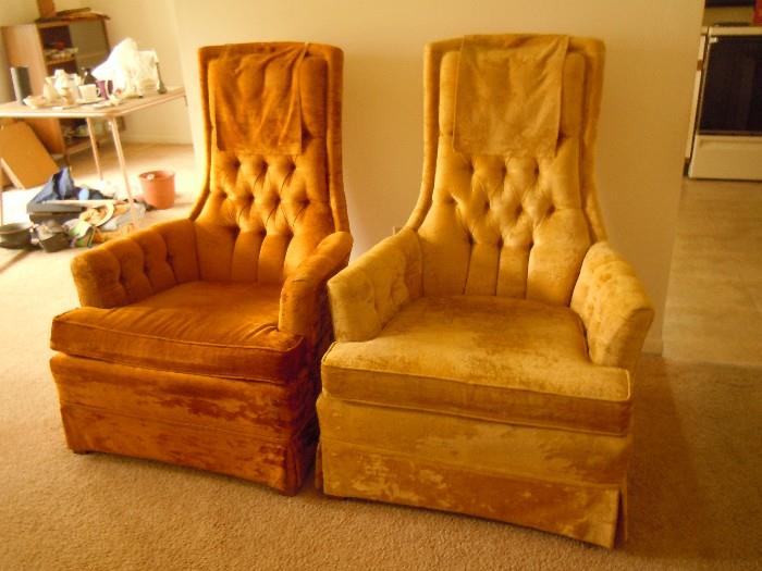 50th living room chairs with original fabric