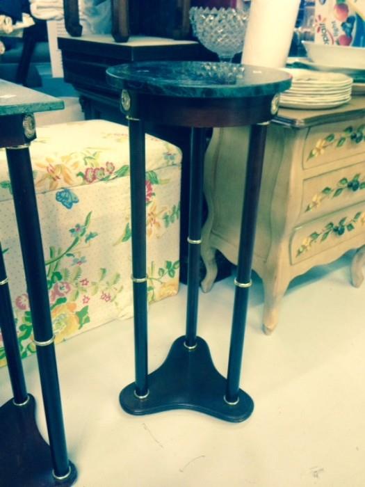 Marble Top Pedestal Tables