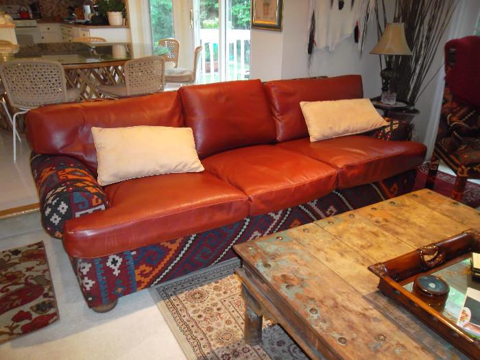 another buttery leather sofa