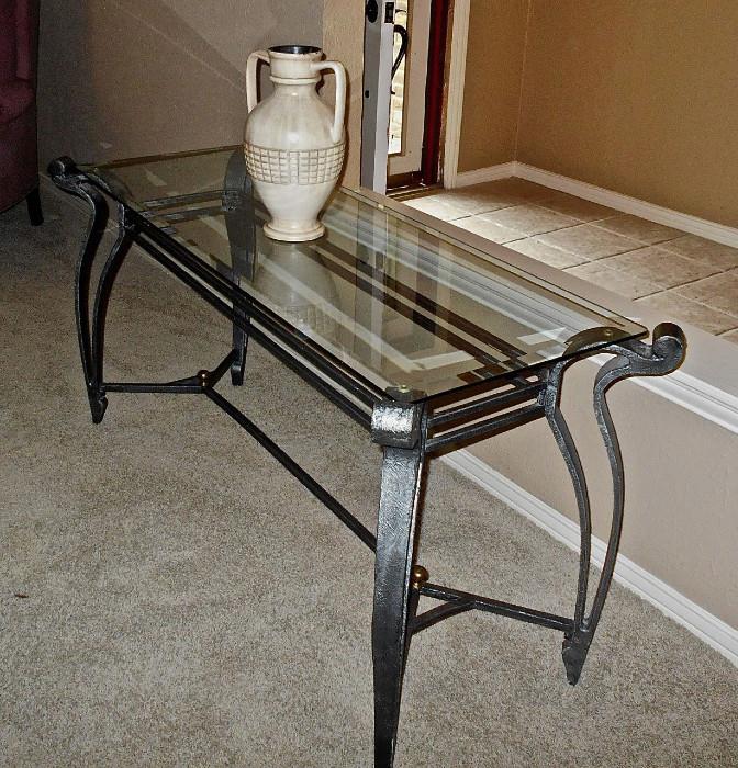 Glass Top Sofa Table