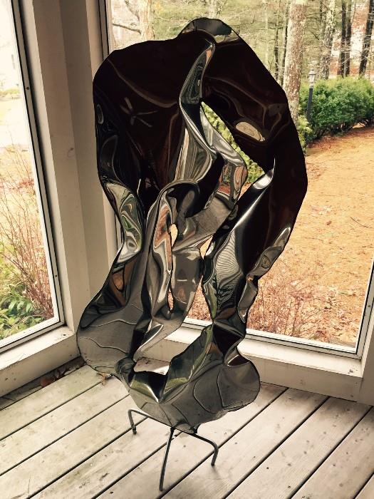 Contemporary "airblown" metal sculpture