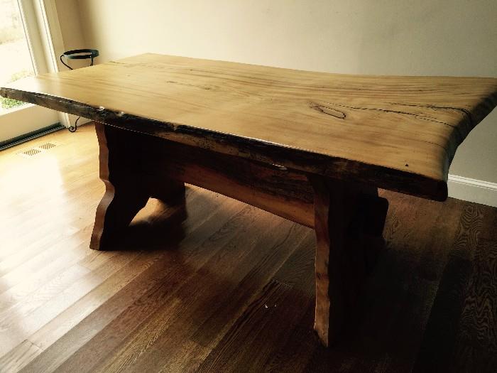 Free Form West Barnstable Table my with slabs of American Elm 