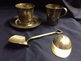 Dainty Tiffany sterling lot including shovel & baseball hat