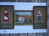 Lot of Dorothy Davis Folk Art Paintings