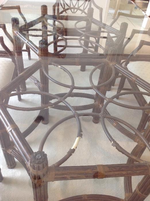 Closer Look at Rattan Dining Table Top