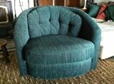 Dark green low back chair (2)