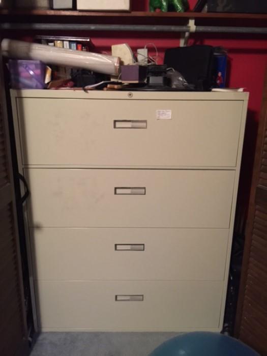 4-drawer lateral filing cabinet.  In great condition.