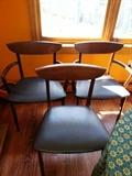 Set of 6 Mid Century style chairs label "United Furniture Co. $300.00