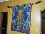 150 year old Tibetan Tapestry with hanger $800.00