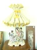 Stunning Capo di Monte table lamp