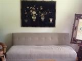 4 panel Asian wall screen (very pretty, picture doesn't do it justice) and custom Mitchell gold sofa