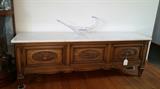 Weiman Heirloom marble top table/console/chest