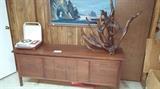 Mid century Business Interiors console cabinet. There is a matching executive desk.