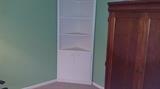 Corner Hutch to go with white corner bookcase(watch for picture) Also Large Cabinet on right with lots of shelving.