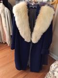 Fur collar coat