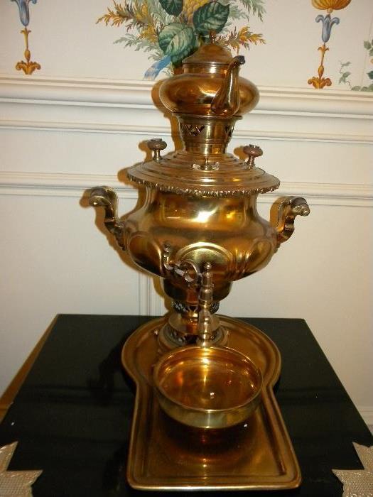Antique brass samovar
