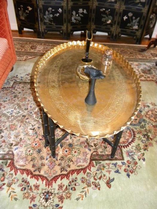 brass vintage coffee table